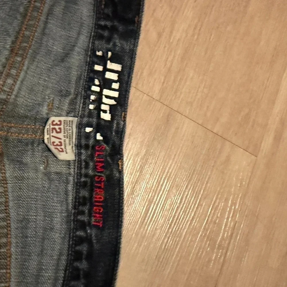 32x28 Dark Blue Faded Bootcut Jeans Y2K Grunge Vintage